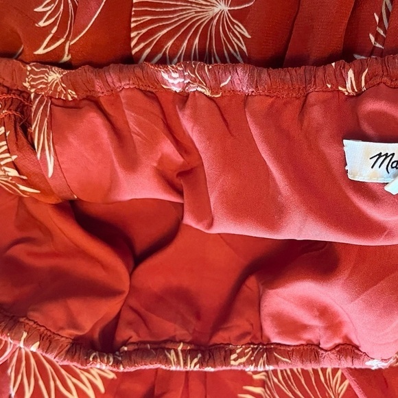 Madewell Mini Dress Silk Palmflower Off
Shoulder XS Rust Orange - Picture 8 of 8
